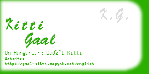 kitti gaal business card